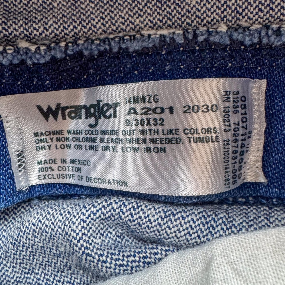Wrangler Jeans Womens 9 Blue 14MWZG Cowgirl Rodeo High Rise Straight Denim 30x31 - Picture 9 of 14